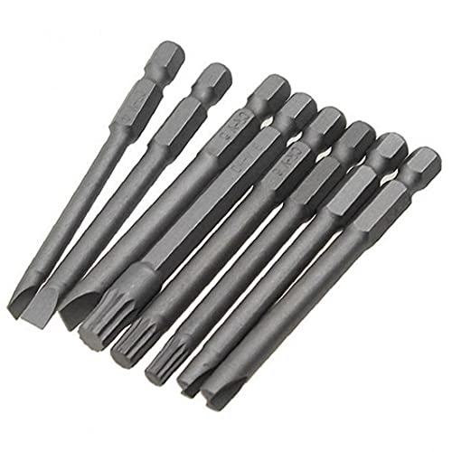Set de bits de seguridad de 75 mm con mecanizado de precisión y adaptador hexagonal rápido 5