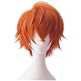 Xingwang Queen Christmas Party Wigs Short Orange Cosplay Wig with free Cap