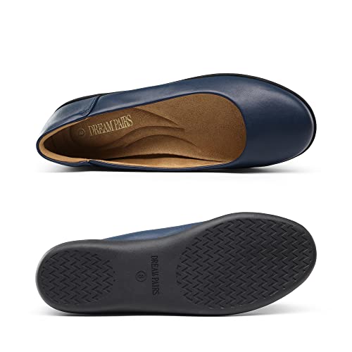 Image of DREAM PAIRS Women's Comfortable Ballet Dressy Work Flats, Round Toe Slip on Office Shoes