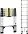 BOWEITI 8.5FT Telescoping Ladder, Portable Aluminum Extension Ladder w/Stabilizers, Lightweight Compact Telescopic Ladder 330lbs Capacity, Extension Ladder for Home, Outdoor (8.5FT,Silvery)