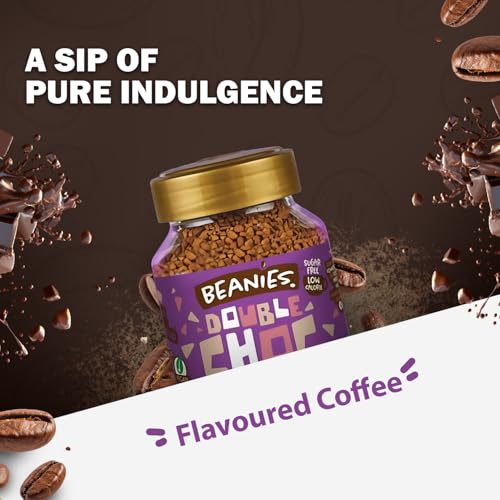 Image of Beanies Double Chocolate Flavoured Instant Coffee | 50g | Freeze Dried Coffee with Rich Double Chocolate (Pack of 3)