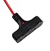 CopperPeak Tools Retractable Extension Cord Reel - 30 ft 16AWG- 3 Electric Power Outlets - Ceiling or Wall Mount - Red and Black