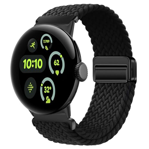 [ULIGADUO] poh For Google Pixel Watch 3X}[gEHb`ɑΉ }`J[̃iCґg }OlbgNXv (ubN, 41mm)