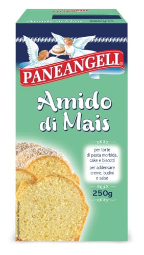Paneangeli Amido di Mais, Pronto per l’Uso, Ideale per Torte di Pasta Morbida, Cake e Biscotti e per Addensare Creme Budini e Salse, Prodotto Vegano, Astuccio da 250 g Complessivi