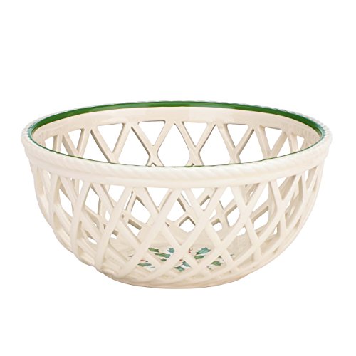 Lenox Holiday Open Weave Bread Basket,Ivory