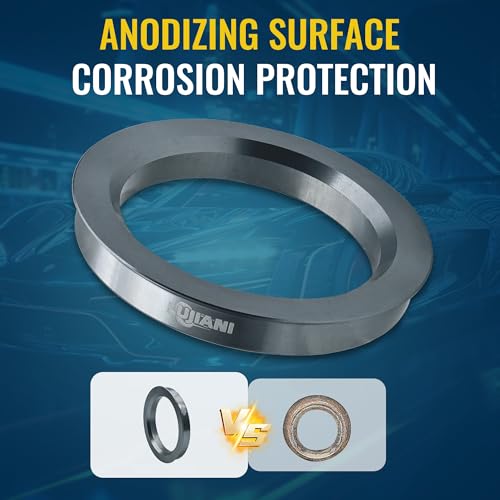 image for LUJIANI 4 Pack Universal Car Hub Centric Ring, 56.1 mm ID to 73.1 mm O