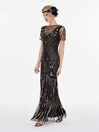 FAIRY COUPLE Women‘s Maxi Long Evening Prom Sequin Dress2