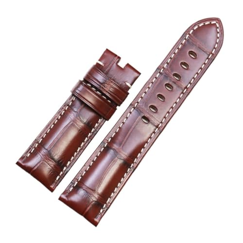 Bracelet en cuir pour montre Panerai Luminor 24mm - Accessoire compatible PAM01392 PAM00351
