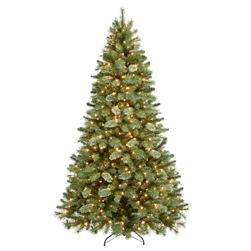 Puleo International 7.5 Foot Pre-Lit Teton Pine Artificial Christmas Tree with 600 Clear Lights