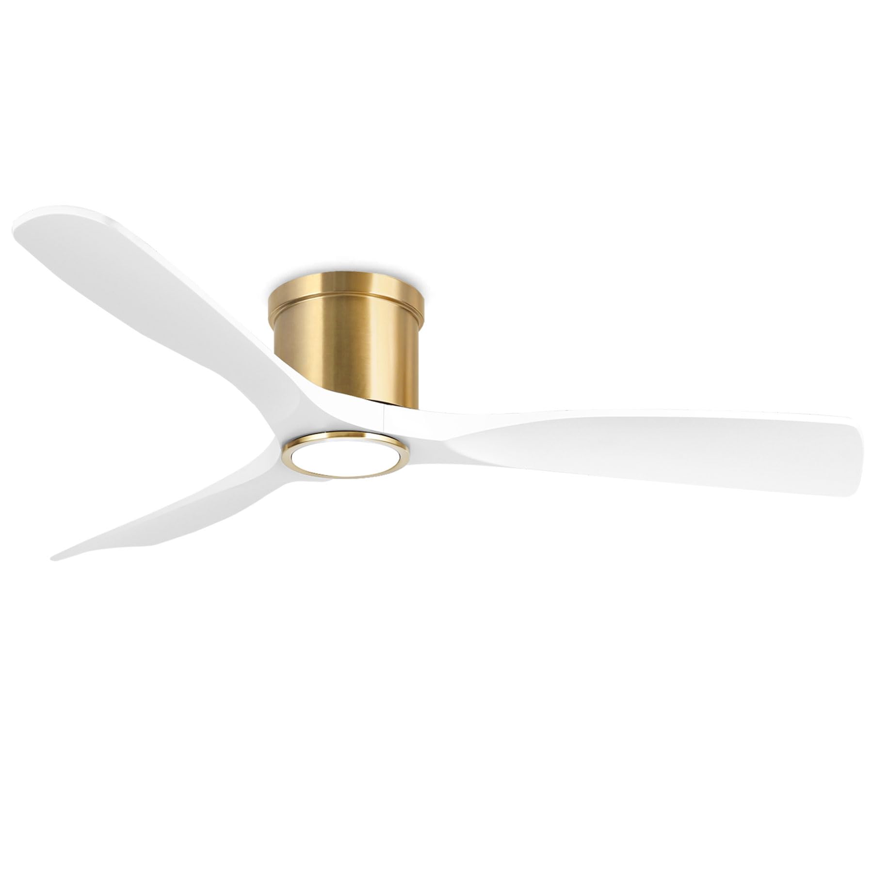 Photo 1 of Ovlaim 52 Inch Smart Flush Mount Ceiling Fan with Lights and Remote 6 Speed