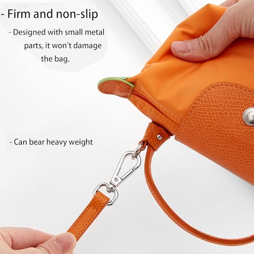 Image of Bag Leather Strap Replacement Crossbody Shoulder Straps for MINI Pouch, No Damage Conversion Kits Accessories (MINI-Orange-S)