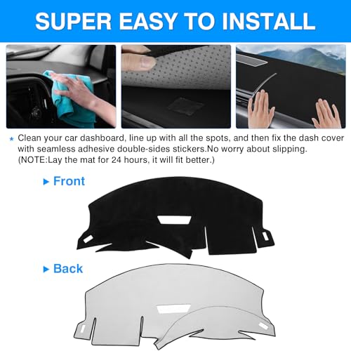 Image of Autorder Dashboard Cover Mat for 1993 1994 1995 1996 Chevrolet Camaro Accessories Dash Cover Upgrade Velvet Dash Mat Sunshade Glare UV Rays Protector