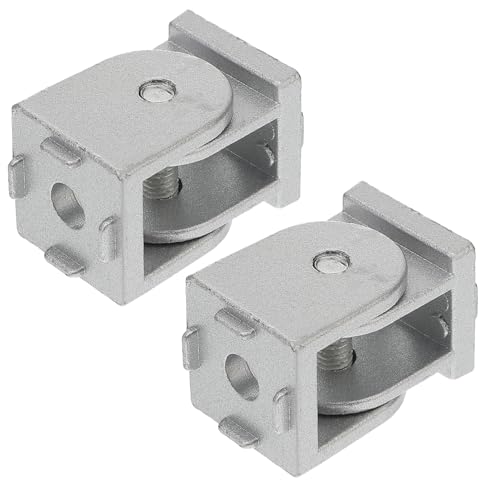 JECOMPRIS Zinc Alloy Flexible Metal Pivot Joint 2pcs Set for 2020 Aluminum Extrusion Profiles, Connector Pivot Joint Suitable for Industrial Assembly and Mechanical Applications