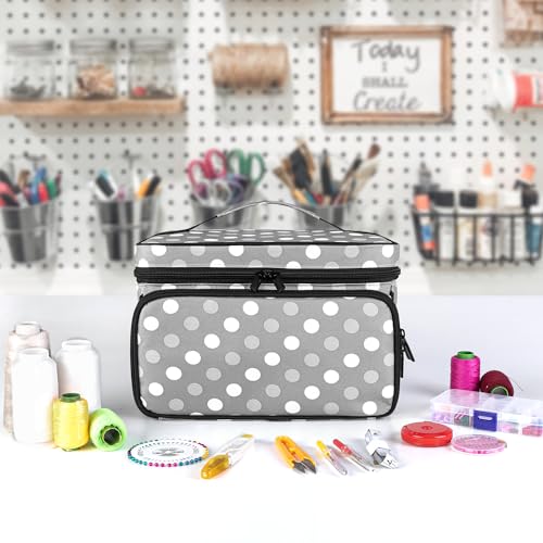 image for Luxja Sewing Accessories Organizer with 2 Detachable Clear Pockets, Se