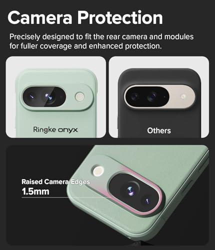Image of Ringke Onyx for Google Pixel 9 Case [Feels Good in The Hand] Oil & Dirt Resistant, Enhanced Camera Lens Protection, Comfortable Grip, Non-Slip, Lightweight Cover - Mint