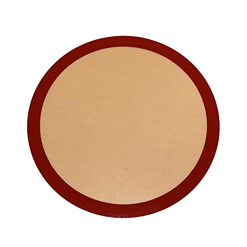 Tapis de cuisson rond en silicone antiadhésif, réutilisable et résistant