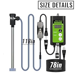 LINGLONGTEMP 1800W Submersible Hot Tub & Pool Portable Immersion Water Heater with Temperature Control and GFCI Leakage Protection for Swimming Pools, Bathtubs, Buckets, Baptistries, and Most Liquids