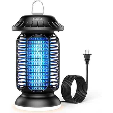 CLEVAST Bug Zapper Outdoor - Electric Mosquito Killer with UV Light, Waterproof Fly Trap for Patio, Yard, Garden, Indoor Use, Black Insect Zapper Lamp - Vintage Cover