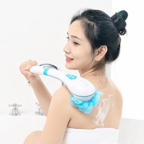 XUBX Cepillo De Ducha Corporal Eléctrico Cepillo Corporal, Multifunción Con 5 Puntas Exfoliantes IPX7 Impermeable, Masaje Rotatorio, Para Exfoliación, Limpieza De Cutis y Masaje, Cepillo Facial - imagen 9