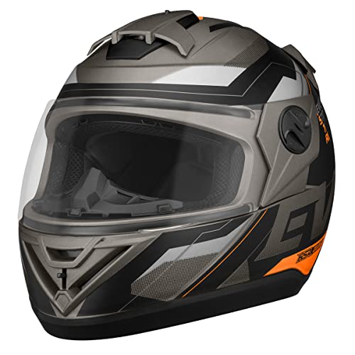 Capacete Moto Pro Tork Liberty Evolution G8 Evo Fechado Grafite c/laranja 58