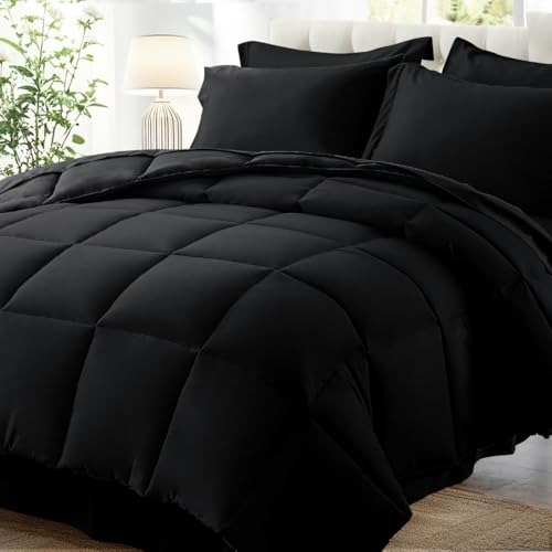 Opiniones y reviews de Juegos de edredones del mes. 48 Zzlpp Serie 1800 Juego de edredón ultrasuave de 7 piezas, relleno alternativo de plumón con edredón, sábanas con 2 bolsillos, fundas de almohada decorativas y fundas de...
