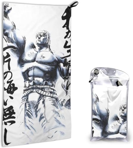 北斗の拳 マイクロファイバー 柔らか肌触り 運動する 抗菌防臭 プレゼント キャラクター 40 Cm*80 Cm