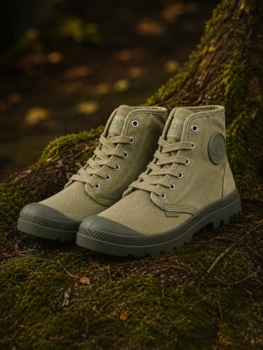 Image of Palladium Pampa Hi Men's Outdoor Boots | Hiking, Trekking & Riding Ankle Boots | Stonewashed Canvas, All-Season, Quick-Dry