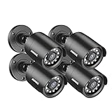 ANNKE 4 Pack 1080P HD TVI Home Security Camera Outdoor Indoor, 1920TVL, IP66 Waterproof, Night/Day Vision, Surveillance CCTV Bullet Cam