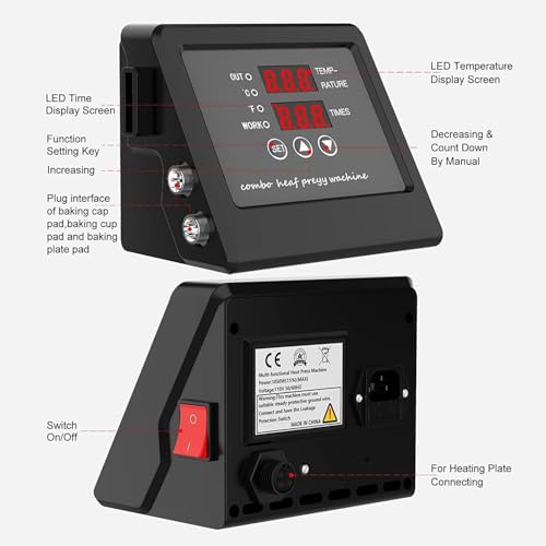 Máquina de planchado térmico 8 en 1 digital multifunción miniatura 6