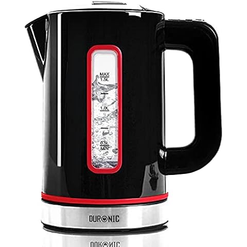 Duronic Electric Kettle EK30 BK | 3KW Variable Temperature Control | BLACK | 1.5L Fast Boil 3000W Eco Kettle | Keep Warm Function | Energy Efficient | Insulated Cool Touch | Cordless 360 Base Cover