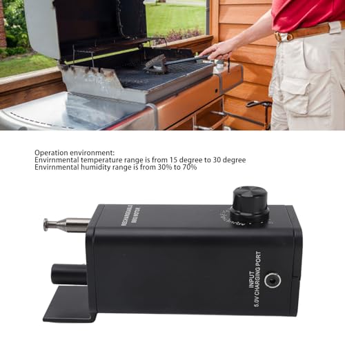 Grill-Rotisserie-Motor aus Aluminiumlegierung, 10 W, 3 Bis 12 V, Verstellbar, Wiederaufladbar, Universal-Grill, Elektrischer Ersatz-Rotisserie-Motor, Grillröster-Zubehör
