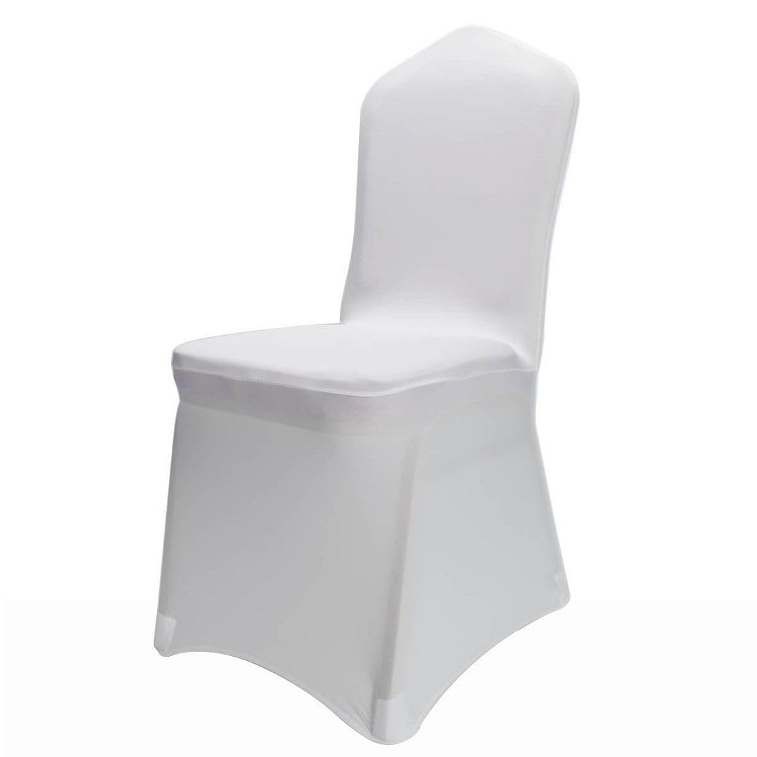 Housses de Chaise en Lycra Blanc Extensibles pour Sublimer vos Mariages et Repas de Fête