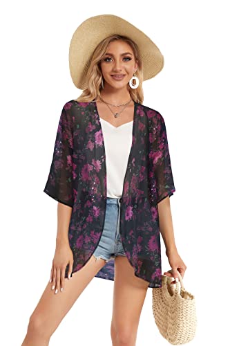 Image of Swimsuit Coverups for Women Sarong Beach Bikini Wrap Sheer Short Skirt Chiffon Scarf for Swimwear