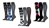 3 Pairs Dr. Motion Compression Socks Women's For Nurse,Pregnancy, Athletic Top Rated