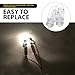 Neferta 10 PCS Car T10 Halogen Width Light Bulb, 168 192 12V 5W Flat Foot High Temperature Resistant Quartz Glass Non-glare Instrument Indicator Light, 360 Degree No Blind Spot Light (White)