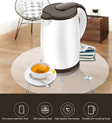 Tetera eléctrica acero inoxidable 1.5L 1500W sin cable miniatura 2