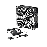 Pocaton 冷却ファン12cm 120mm x 38mm 強力排気 換気扇DC 12V ケースファン AC100V～240Vスピードコントローラー120mm空冷 調節 大風量 多用途扇風