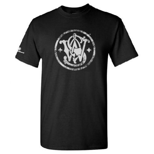  Smith & Wesson Smith e Wesson Nero Distressed Circle Logo Tee Black X-Large