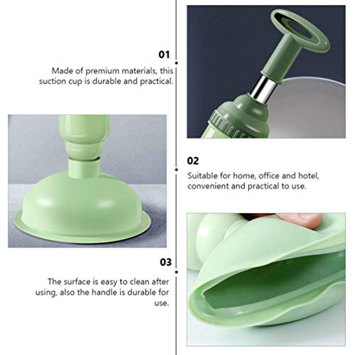 Cabilock Aspirador de vaso sanitário prático solucionador de entupimento de vaso sanitário (verde)