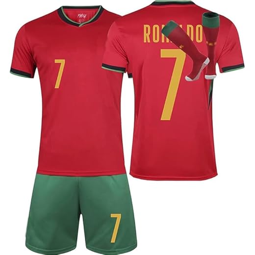 Maillot Foot Enfant et Adultes, Ensemble Foot Enfant Nouveaux Home/Away Soccer Jersey, Maillot de Football Jersey Set survetement T-Shirt Short Et Chaussettes Garçon Vêtement Sport