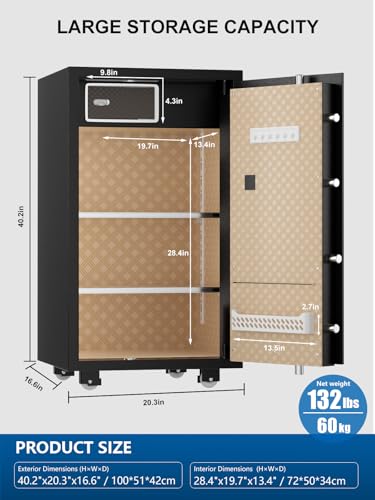 Image of TIGERKING Large Safe for Home 7.2 Cu Ft, Touchscreen Digital Keypad Lock