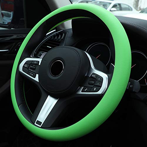 Compare Price green rubber steering wheel cover on