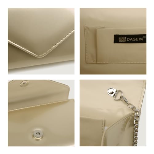 Image of Dasein Women's Vegan Leather Evening Bag Clutch Purse Formal Handbag