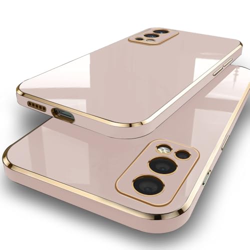 Image of TheGiftKart Luxurious Golden-Plated Back Cover Case for OnePlus Nord 2 5G / OnePlus Nord 2 Pac-Man Edition | Raised Lips for Camera & Screen Protection | Shockproof Design | Stylish Case (TPU, Pink)