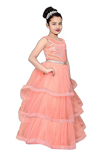 Image of Girl's Net Frill Ball Design Gown Dress