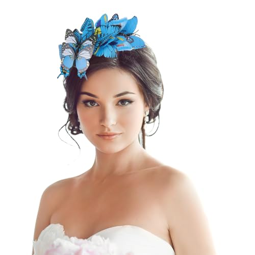 Serrage-tête bleu créatif avec finitions faites main - 7