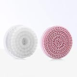 OKACHI GLIYA Repalcement Brush Head For Sensitive Skin, Waterproof Skin Cleansing System Blackheads Remover Clean Dirt Oil Makeup Work With 7635W1,7635W2,7635B1,7635B2 Facial Cleansing Brush (2 Pack)