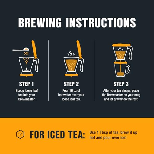 Image of Tiesta Tea - Brewmaster and Cozy Fireside Tea Gift Set, Non-Caffeinated Loose Leaf Holiday Tea Blends with Infuser, Includes 16oz Tea Infuser & 2 Refillable Tins, Fireside Spice & Peppermint Cocoa
