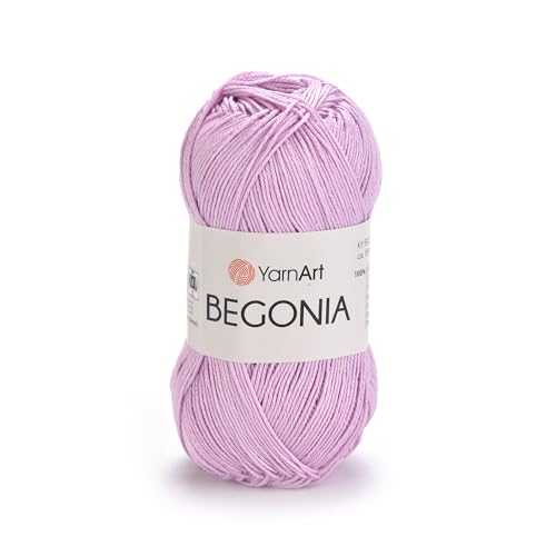 Image of YarnArt Begonia 100% Cotton, Pure Premium Soft Cotton for Knitting Crochet and Amigurumi, Shiny Colors 1.76 Oz (50g) / 185 Yrds (169m) (5049)