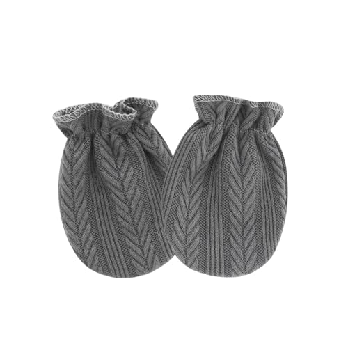 Guantes de bebé cómodos para recién nacidos, transpirables, para recién nacidos, con detalles elásticos, de 0 a 1 mes, guantes elásticos para muñeca de bebé, Color lino, Talla única